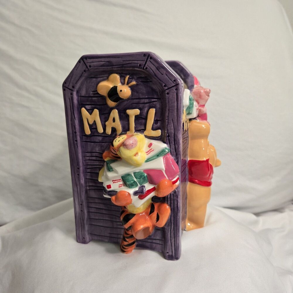 Disney Winnie The Pooh, Tigger, Piglet Mailbox Planter Flower Vase Ceramic FTD